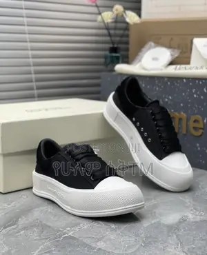 Alexander McQueen Deck Plimsoll ‘Black/White’ Men’s Shoes