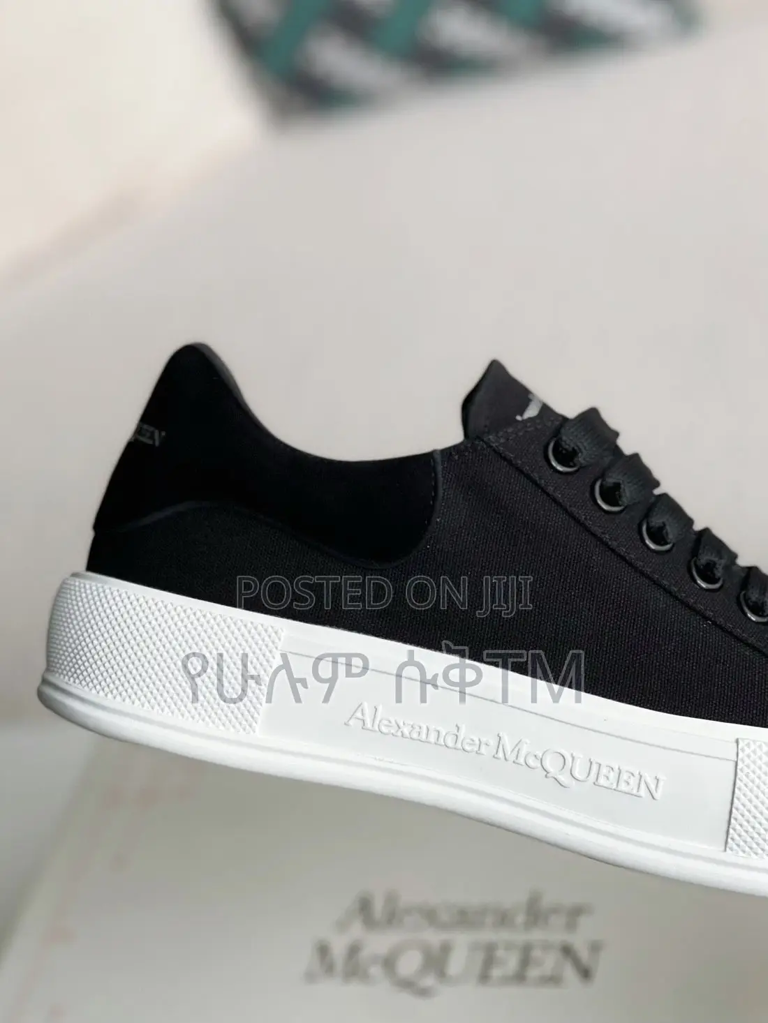Alexander McQueen Deck Plimsoll ‘Black/White’ Men’s Shoes