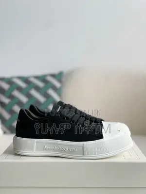 Alexander McQueen Deck Plimsoll ‘Black/White’ Men’s Shoes