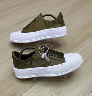 Alexander McQueen Deck Plimsoll ‘Olive/White’ Men’s Shoes