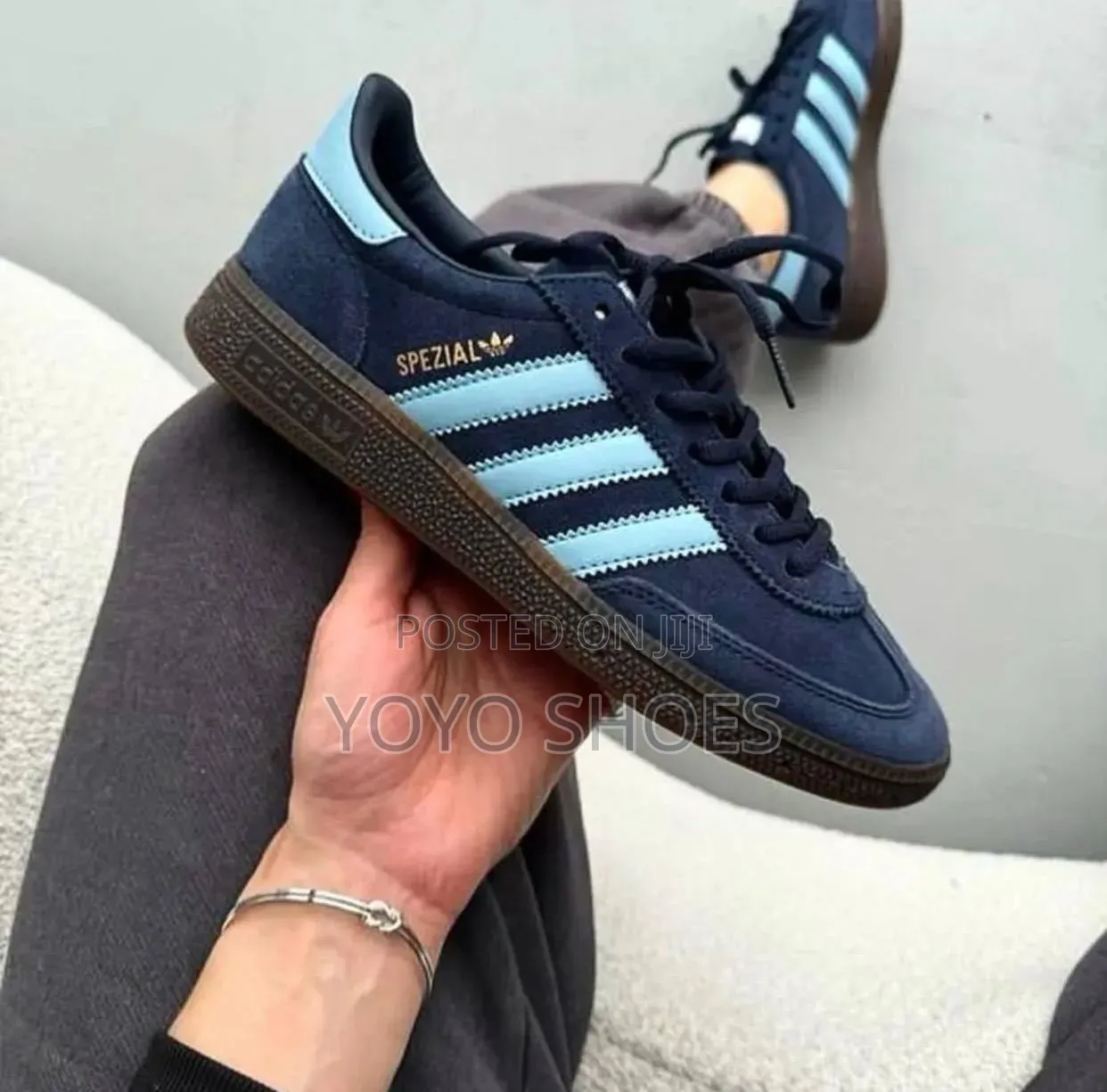 Adidas Hand Ball Speziyal Navy/Clear Sky Unisex Fashion Sneaker Shoe