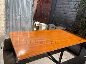 Large Wooden Meeting Table With Metal Legs - Slightly Used