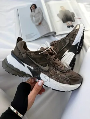 Nike V2K Run Mink Brown / Ironstone Women Fashion Sneaker Shoe