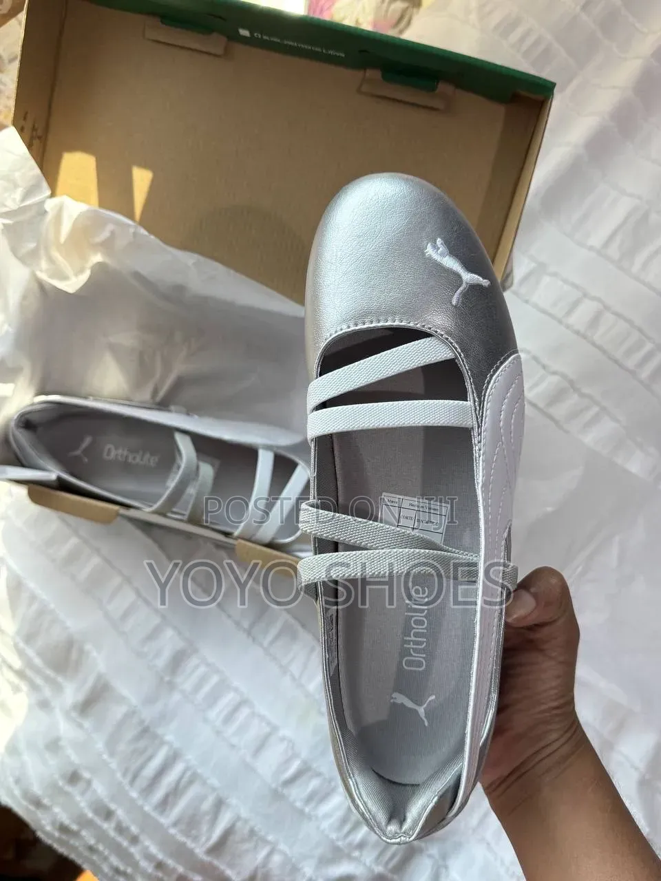 Puma Speed Cat Ballet Metallic Silver Women's Fashion Shoes