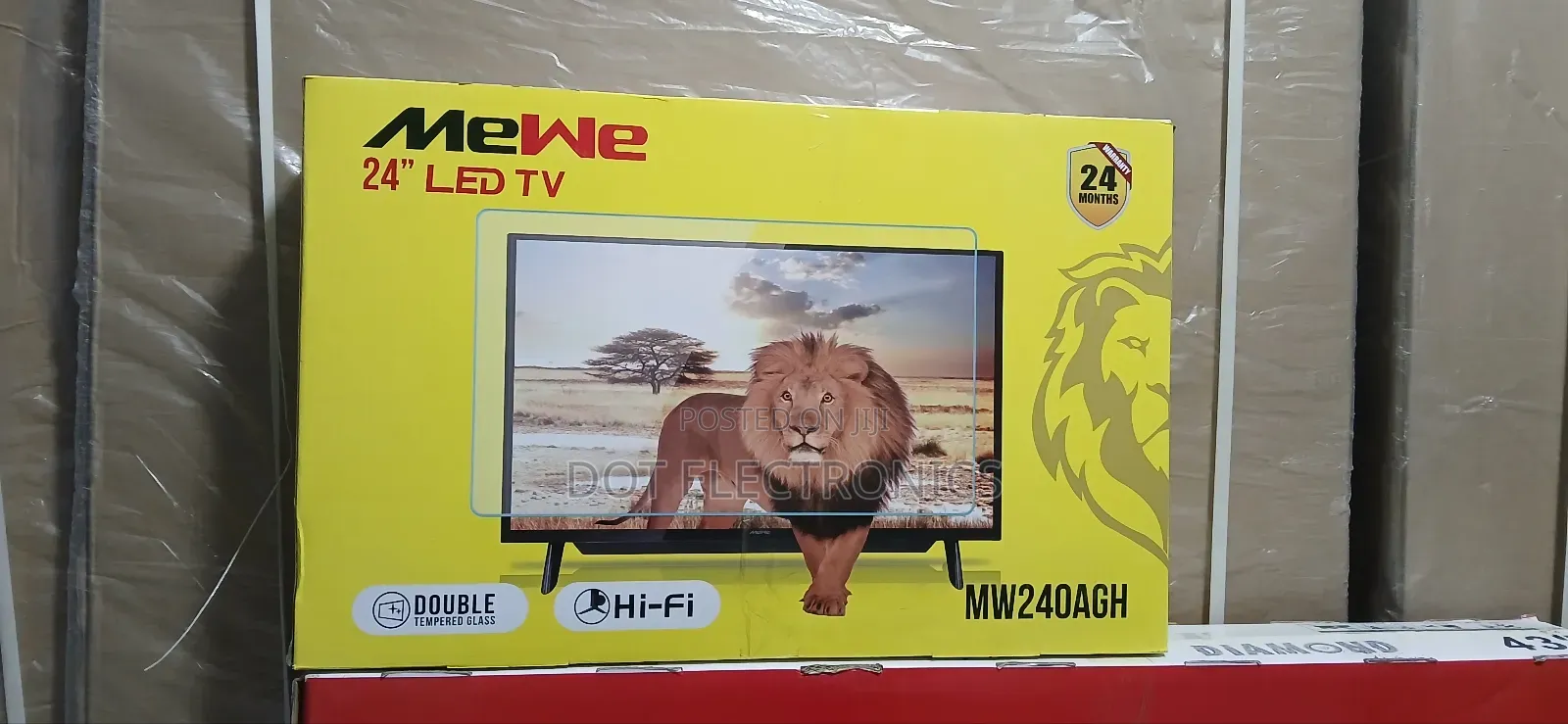 MeWe 24" LED TV (Model MW240AGH) – Double Tempered Glass