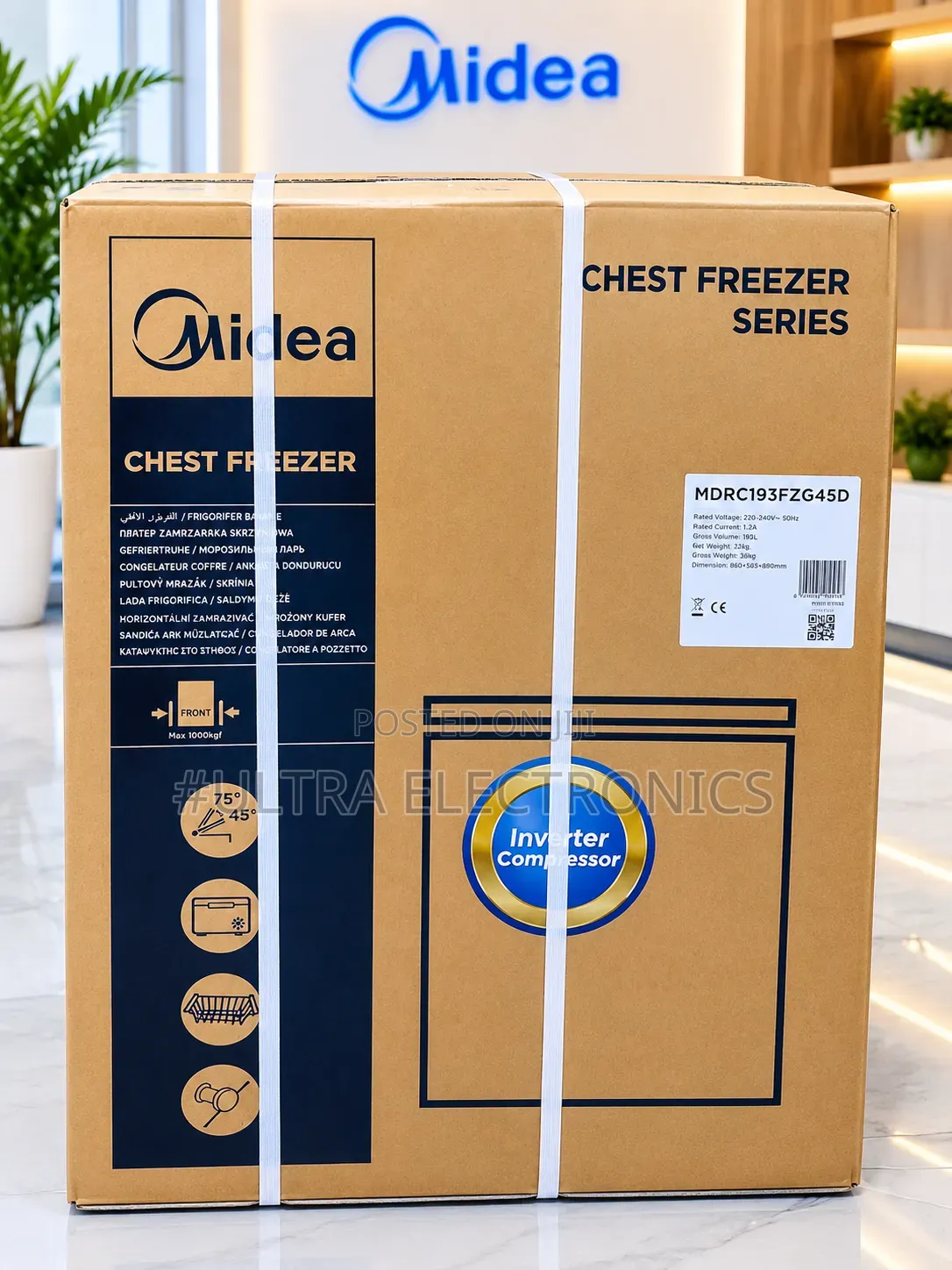Midea Inverter Chest Freezer – 195 Liters Powerful