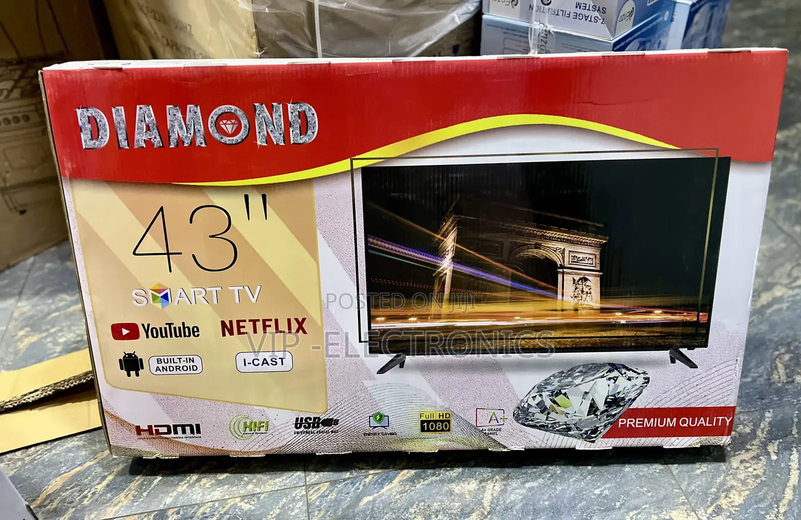 Diamond 43 Inch TV Smart LED TV – Smart Television for Home New 2026