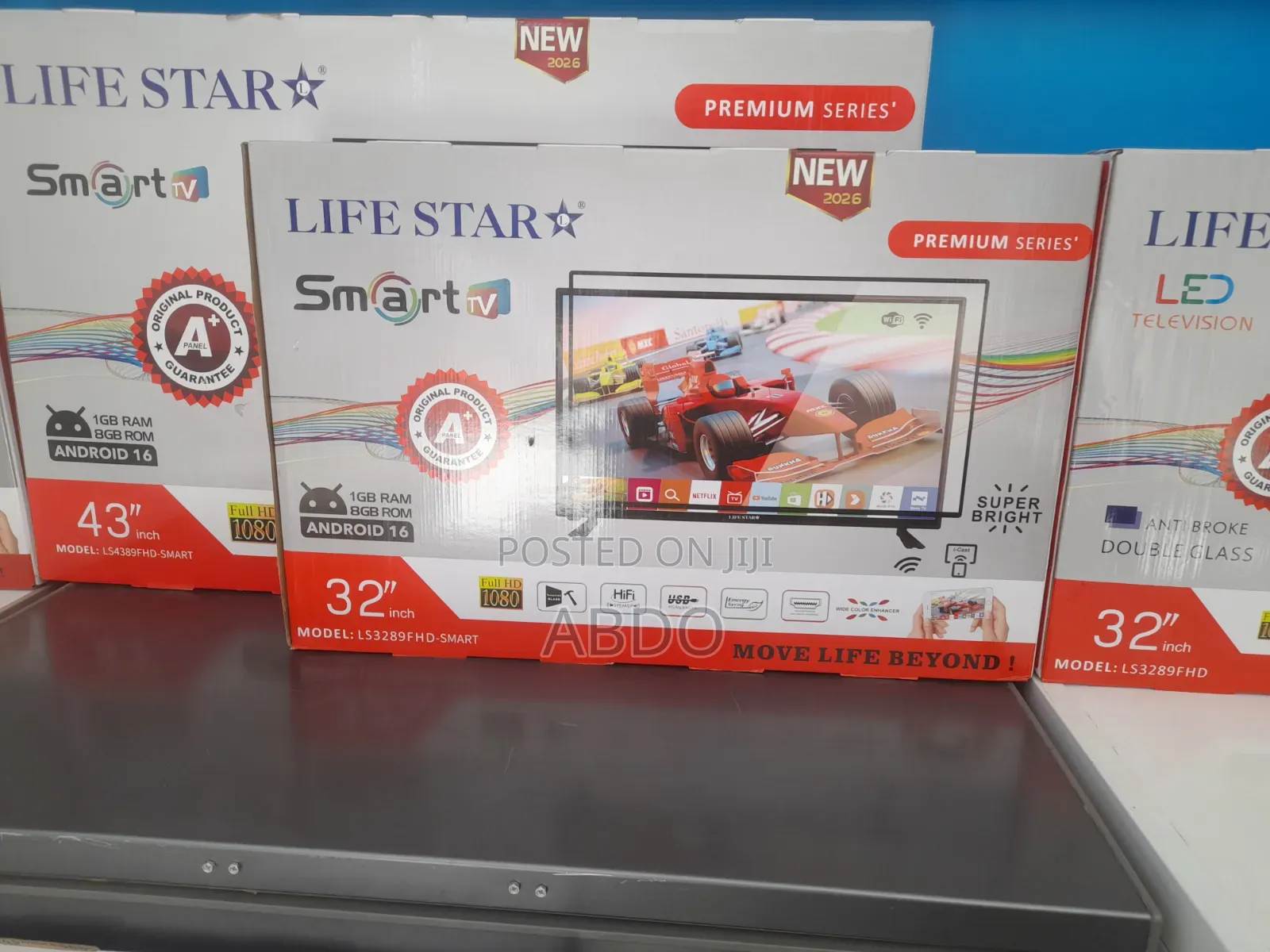 Life Star Smart TV 32 Inch Doubel Gelass 2026 New Premium Series Hifi