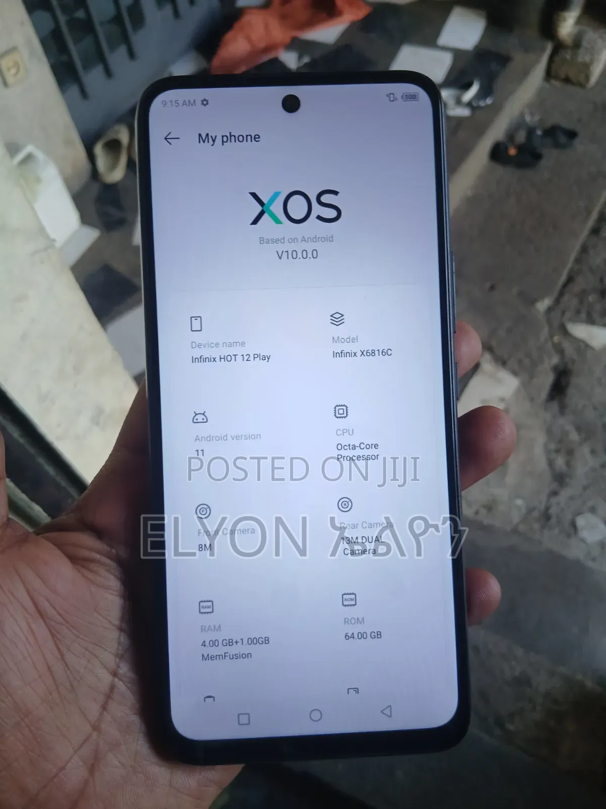 Infinix Hot 12 play 64 GB Black