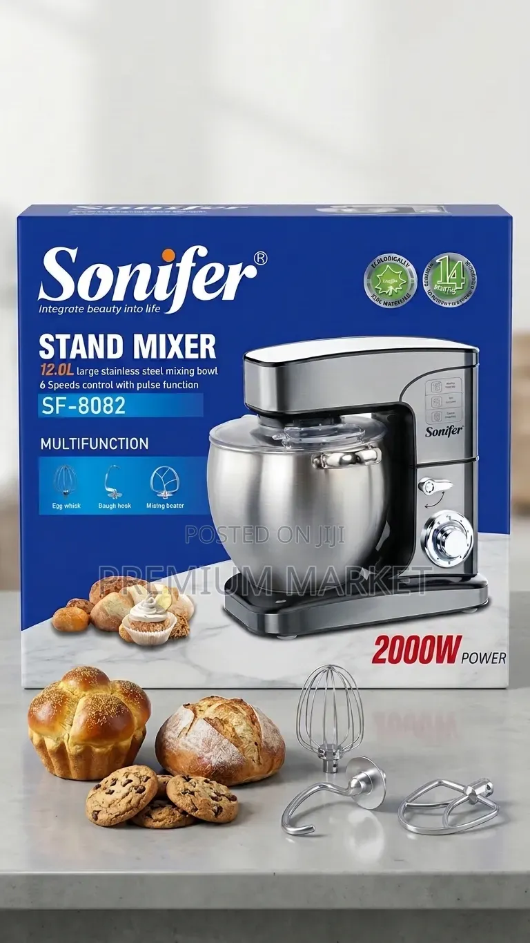 Dough Mixer Sonifer 12liter Heavy Duty SF-8082 ሶኒፈር የሊጥ ማቡኪያ