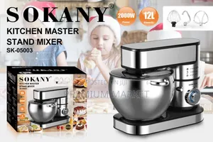 Dough Mixer Sokany 6 Liter 1600 Watt 6 Speed ሶካኒ 6 ሊትር የሊጥ ማቡኪያ