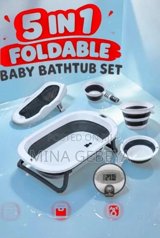 5-in-1 Foldable Baby Bath Tube