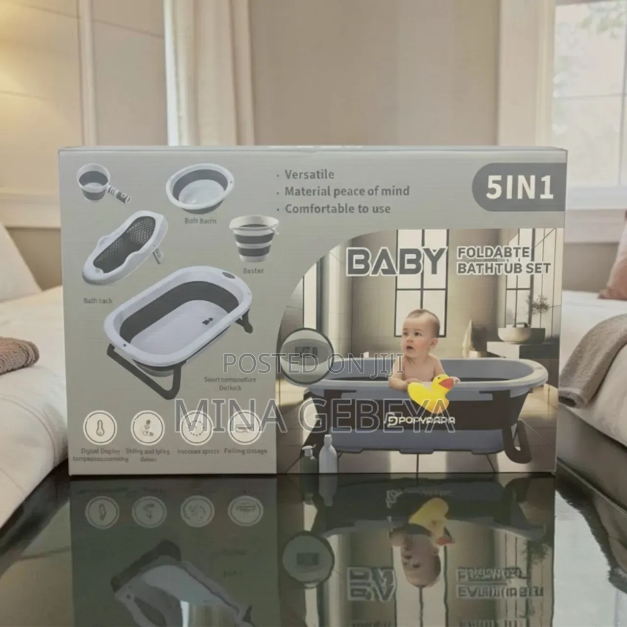 5-in-1 Foldable Baby Bath Tube