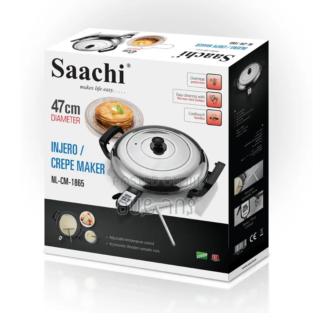 Saachi 47cm Diameter Injero / Crepe Maker