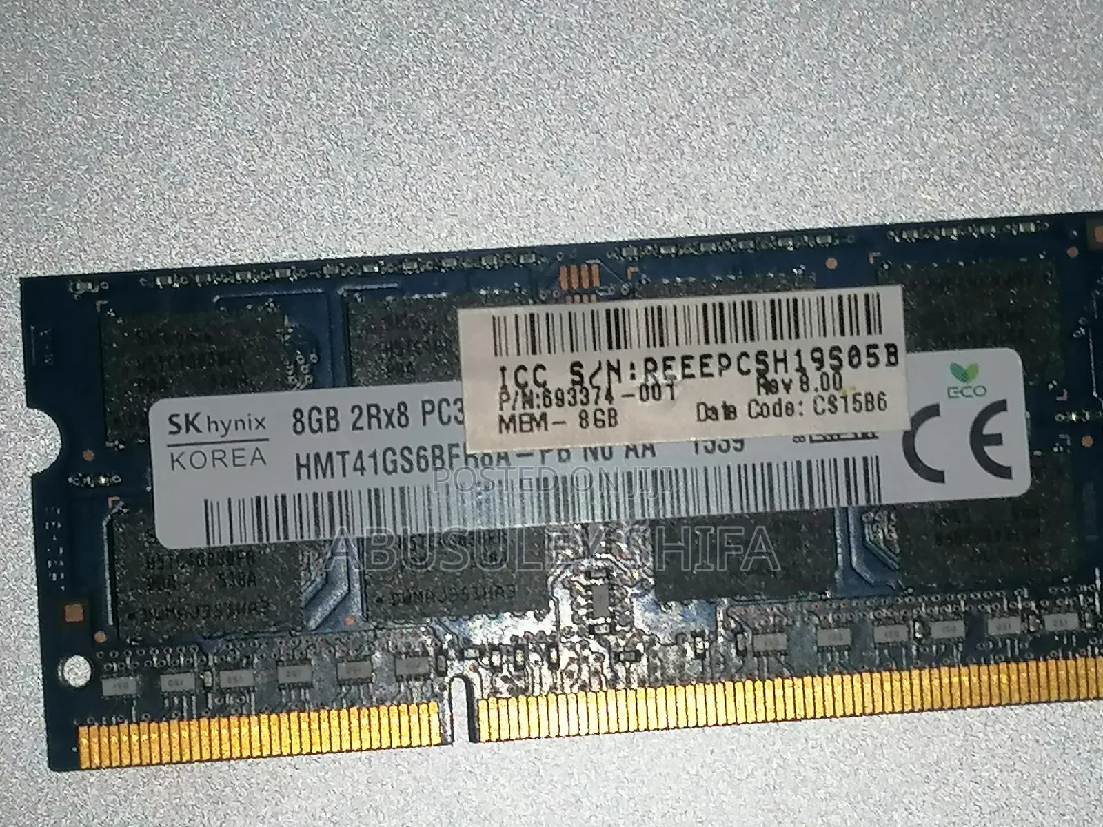 PC3 8GB Laptop Ram