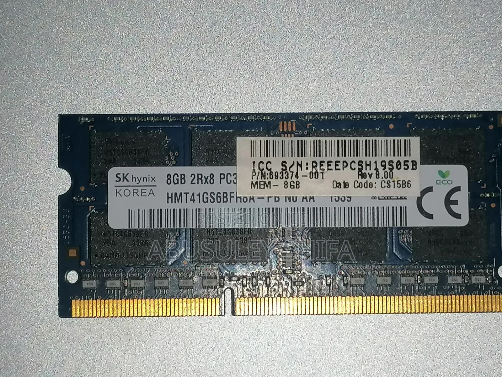 PC3 8GB Laptop Ram