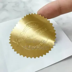 Gold Foil Certificate Seal Stickers