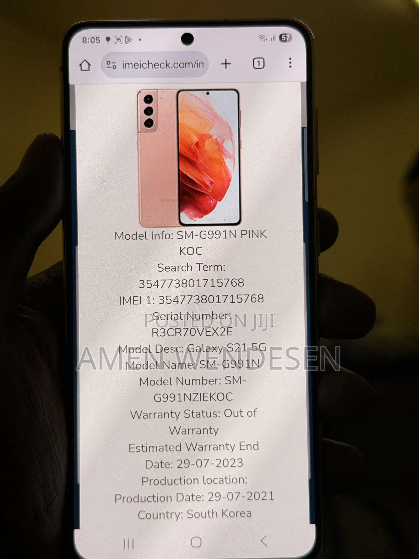 Samsung Galaxy S21 5G 256 GB Pink