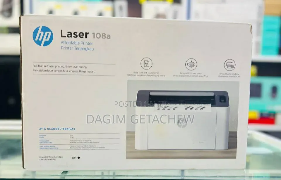 HP Laser 108a Compact Monochrome Laser Printer