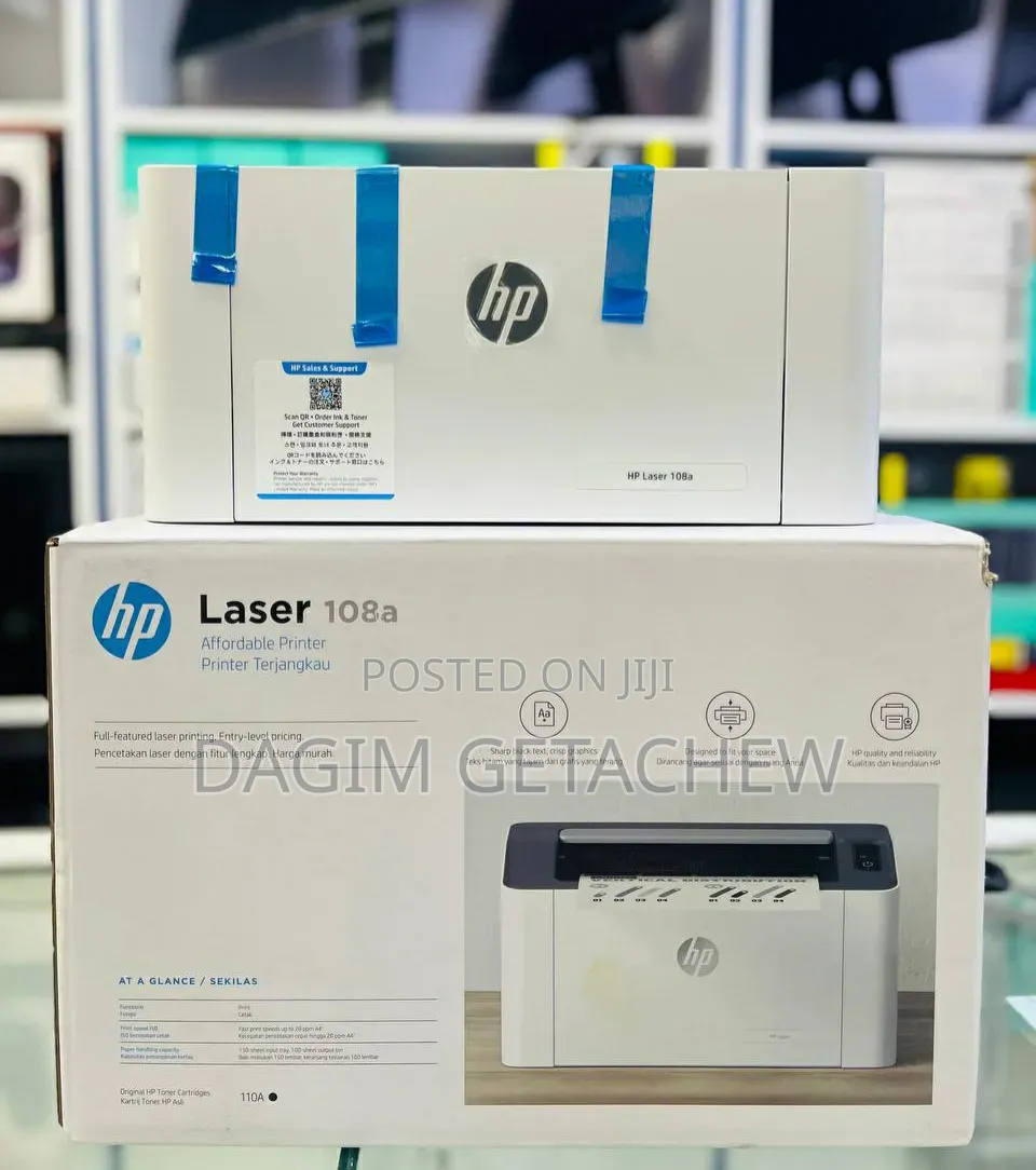 HP Laser 108a Compact Monochrome Laser Printer