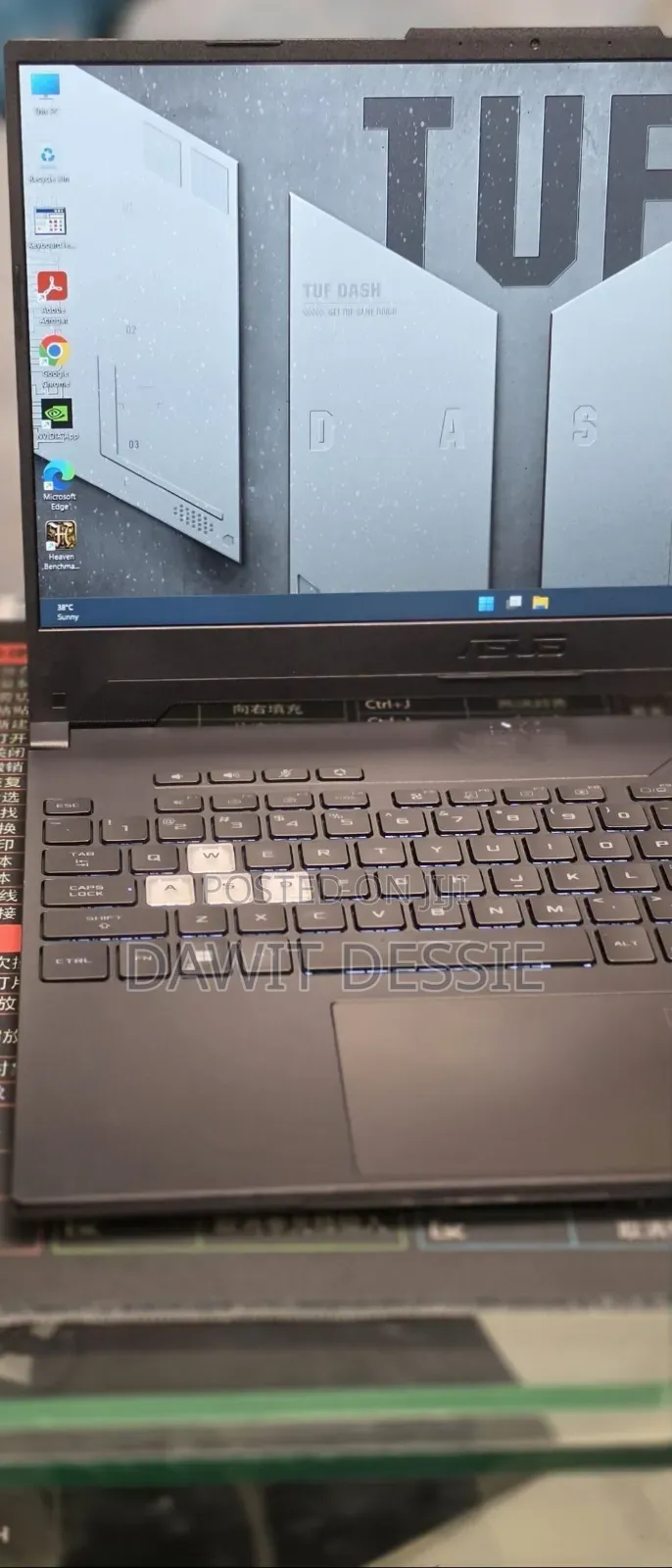 New Laptop Asus TUF Dash F15 16GB Intel Core i7 SSD 512GB