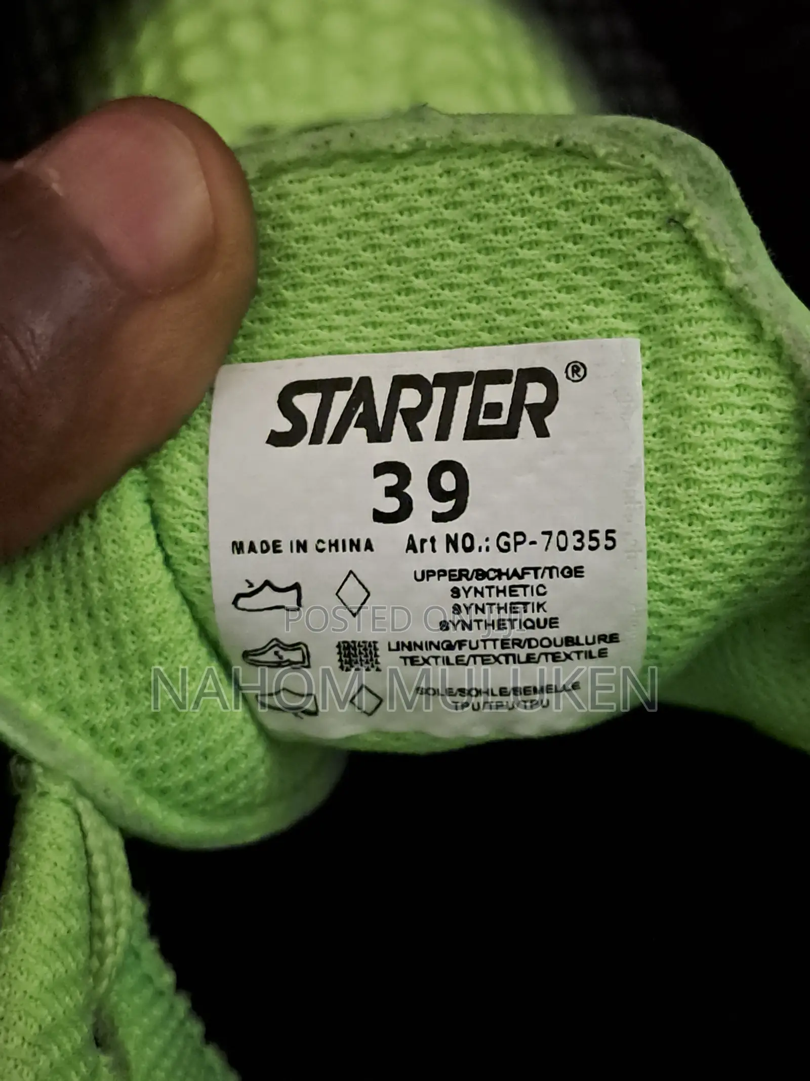 Starter Neon Volt Green & Black Soccer Cleats (EU 39 / US Mens 6.5)