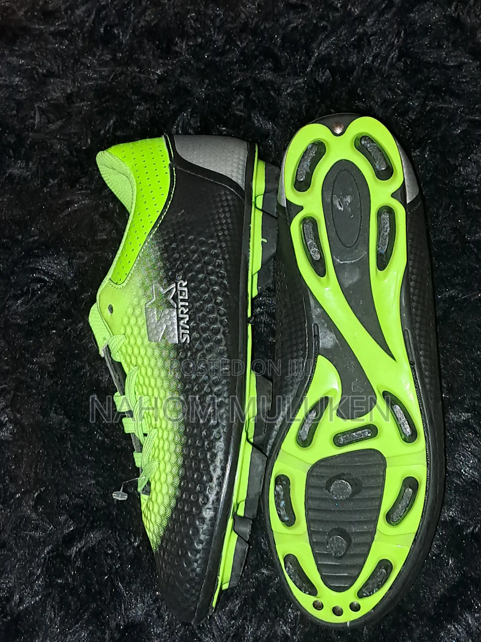 Starter Neon Volt Green & Black Soccer Cleats (EU 39 / US Mens 6.5)