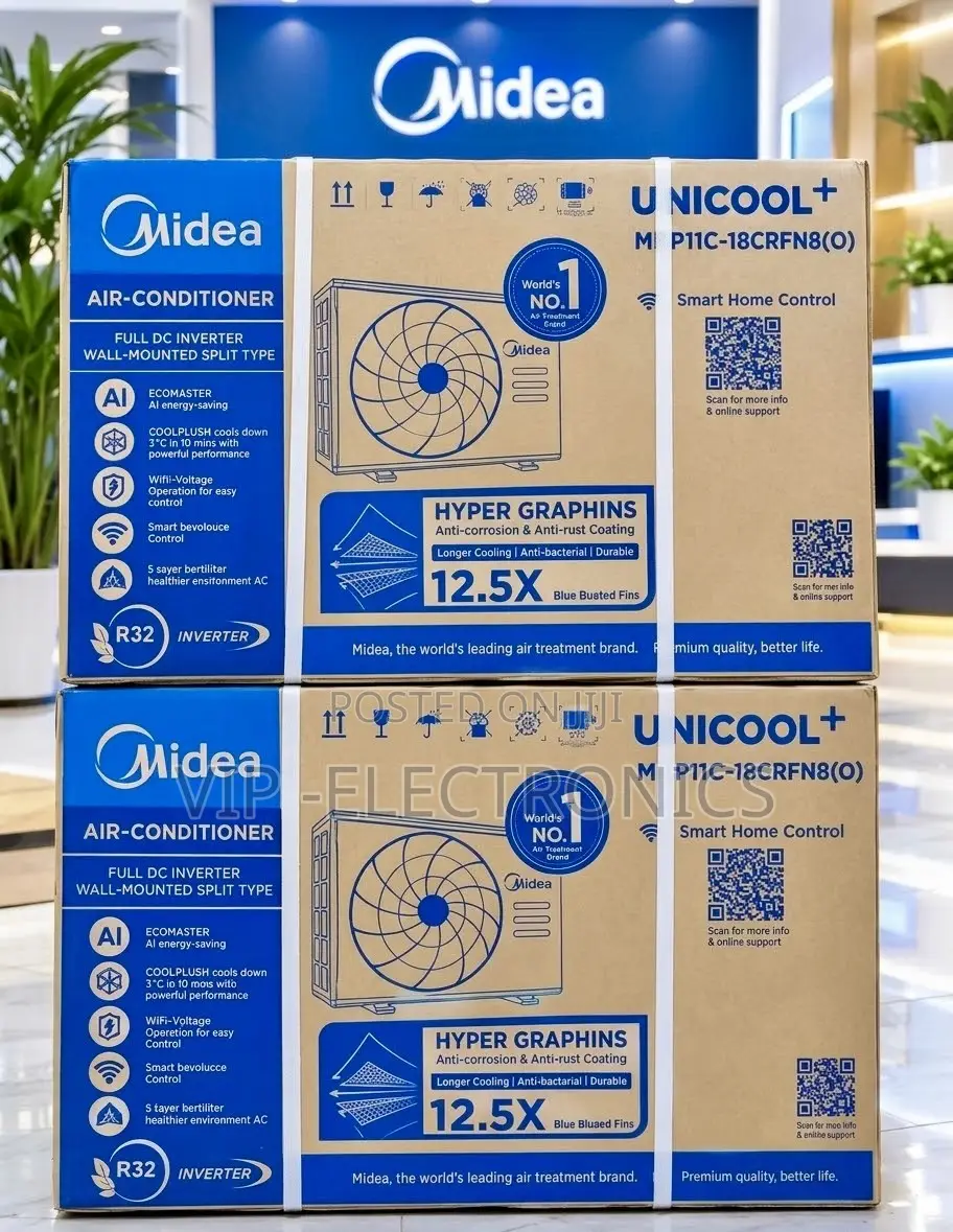 Midea Air Conditioner UNICOOL+ 18,000 BTU Full DC Inverter – R32