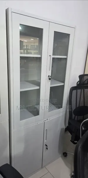 Half Glass Metal Shelf