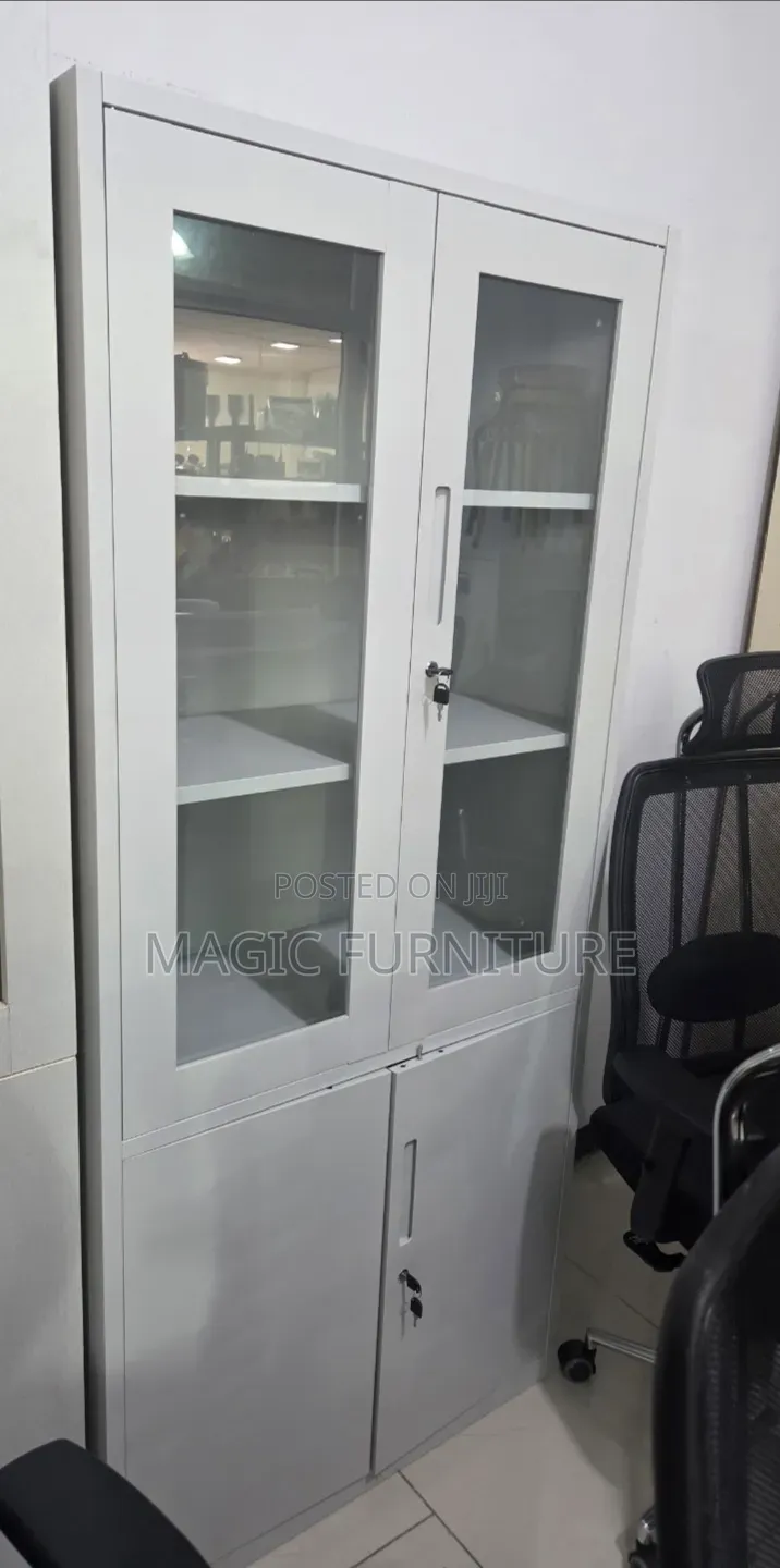 Half Glass Metal Shelf
