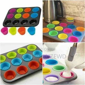 12 Cup Muffin Tray የኬክ መስርያ እና ፓትራ