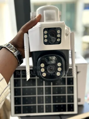 4G Solar ባለ 2 ሌንስ ያለ መብራት V380 Security Camera