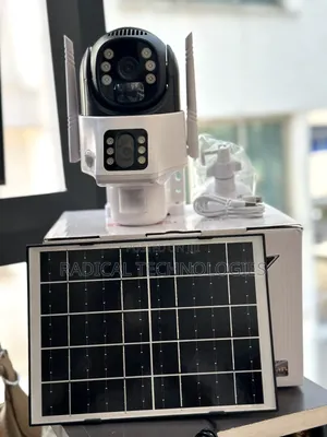 4G Solar ባለ 2 ሌንስ ያለ መብራት V380 Security Camera