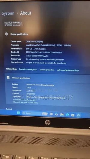 Laptop HP 250 G8 8GB Intel Core i3 HDD 1T