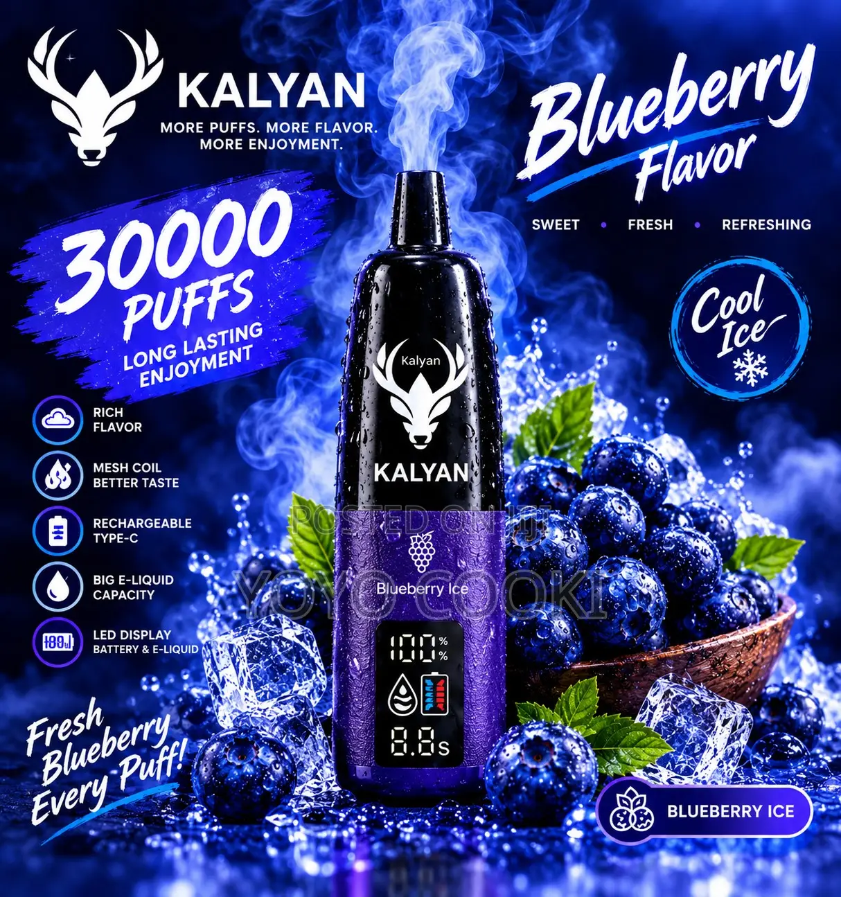 Kalyan Vape [Ice] Flavours 30,000 Puffs