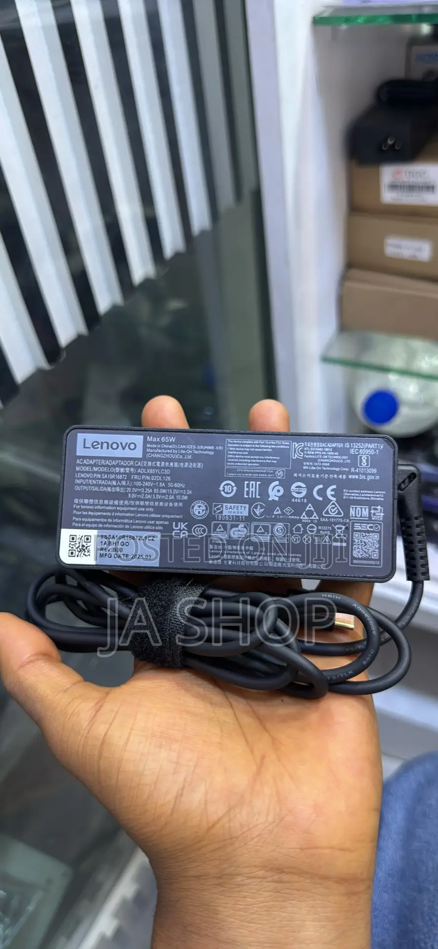 Lenovo Laptop Charger – 65W Original-Style AC Adapter