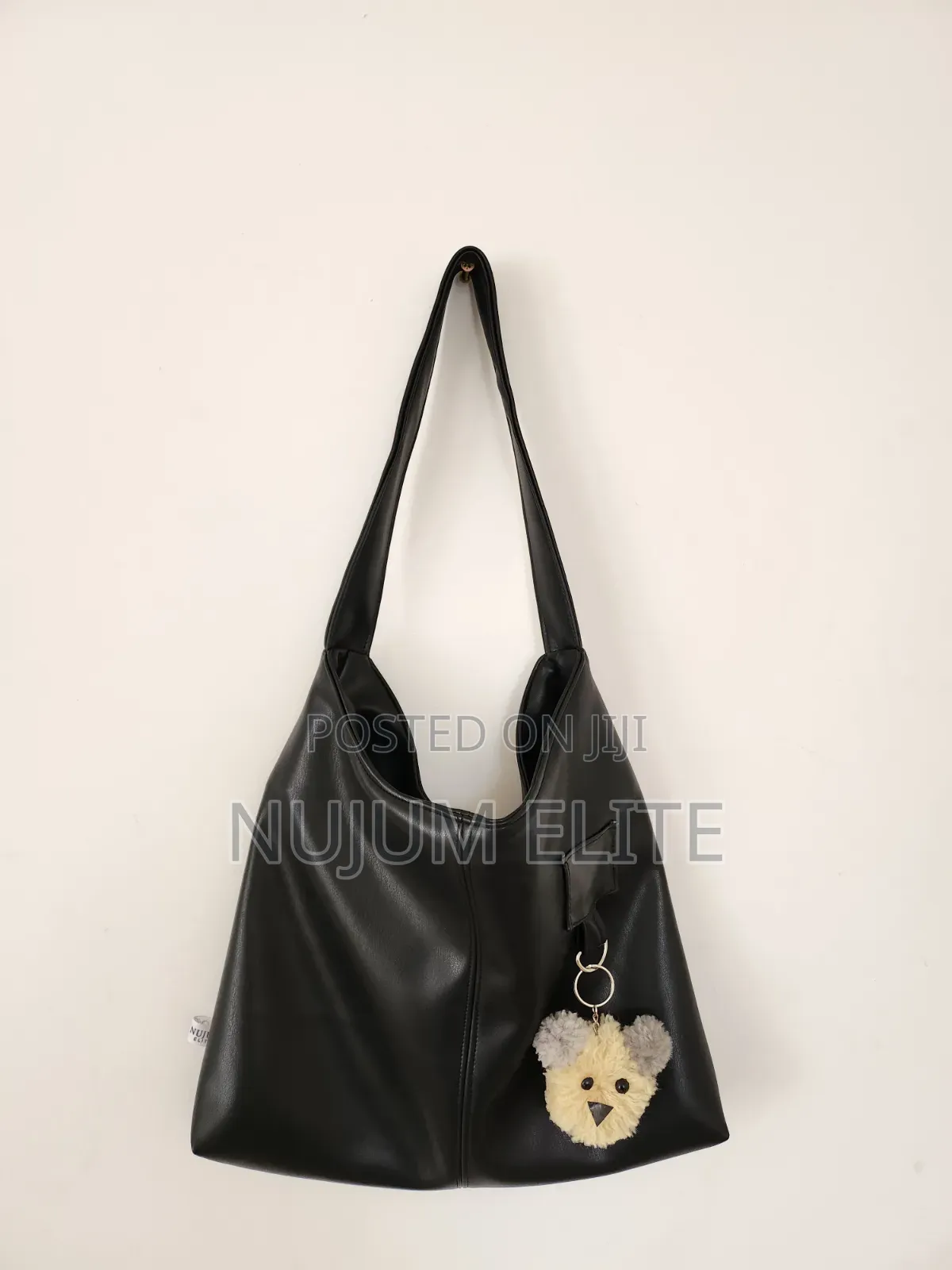 Black Shoulder Bag With Key Charm