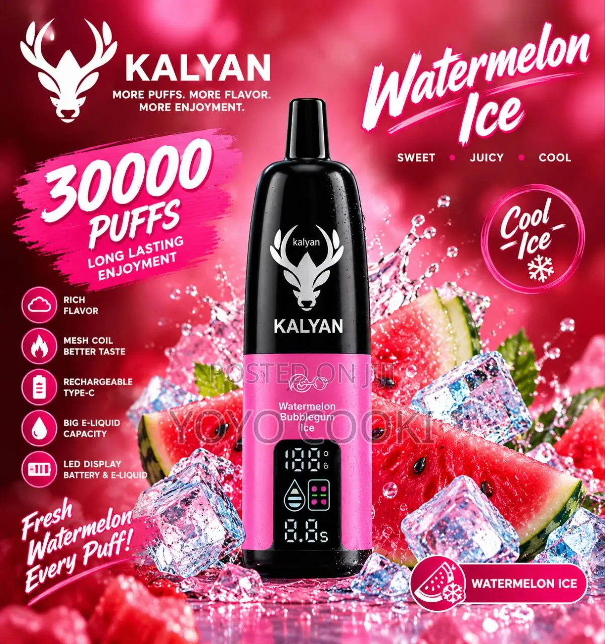 Kalyan Vape 30,000puffs (With Many Ice Flavours)