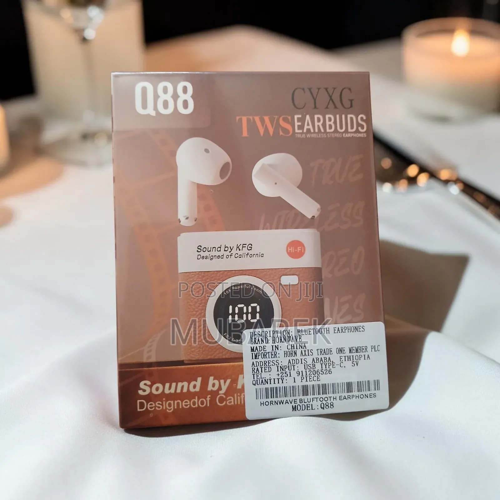 Hornwave Q88 Earbuds سماعة بلوتوث أصلية