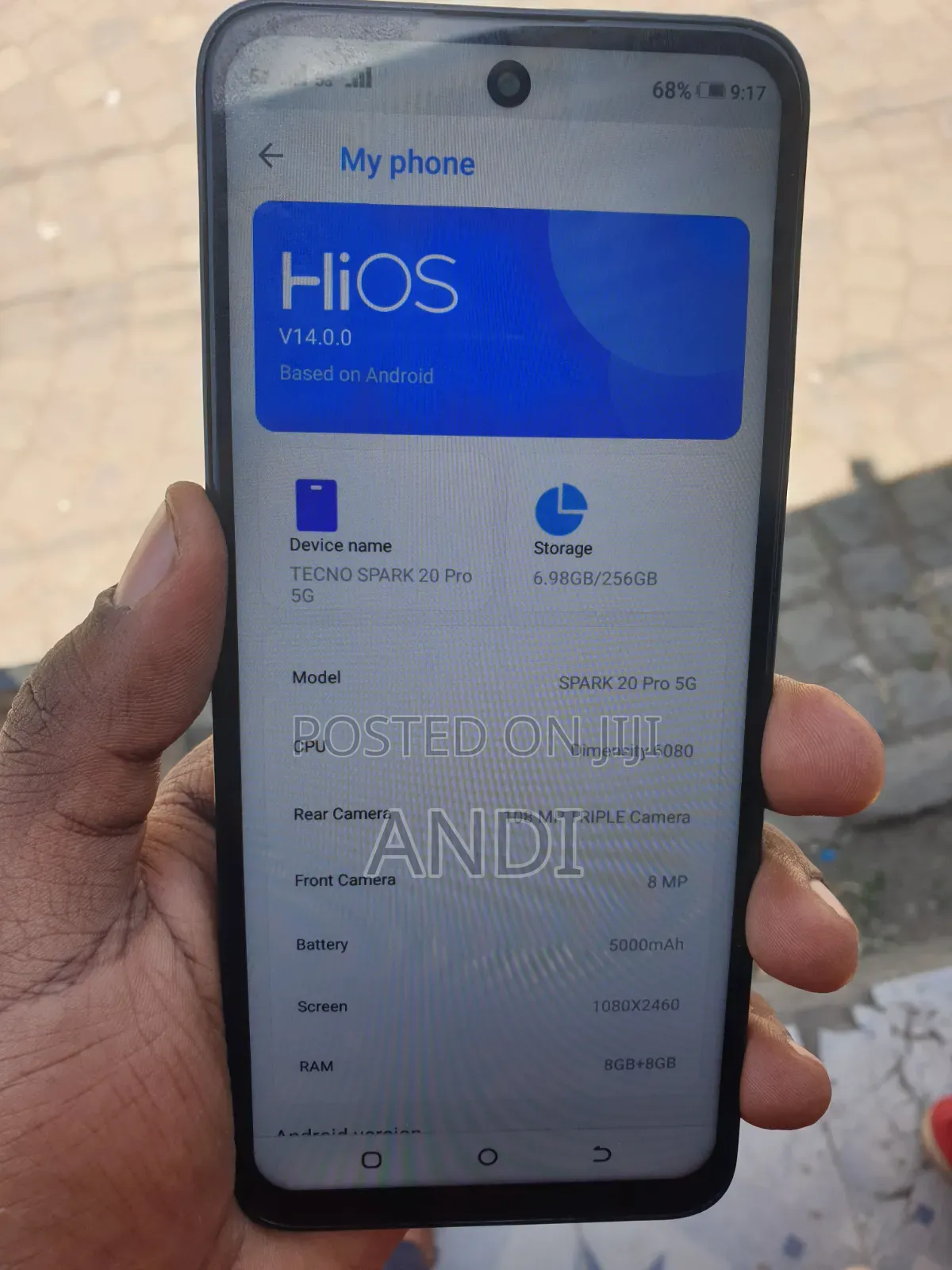 New Tecno Spark 20 Pro 256 GB Gray