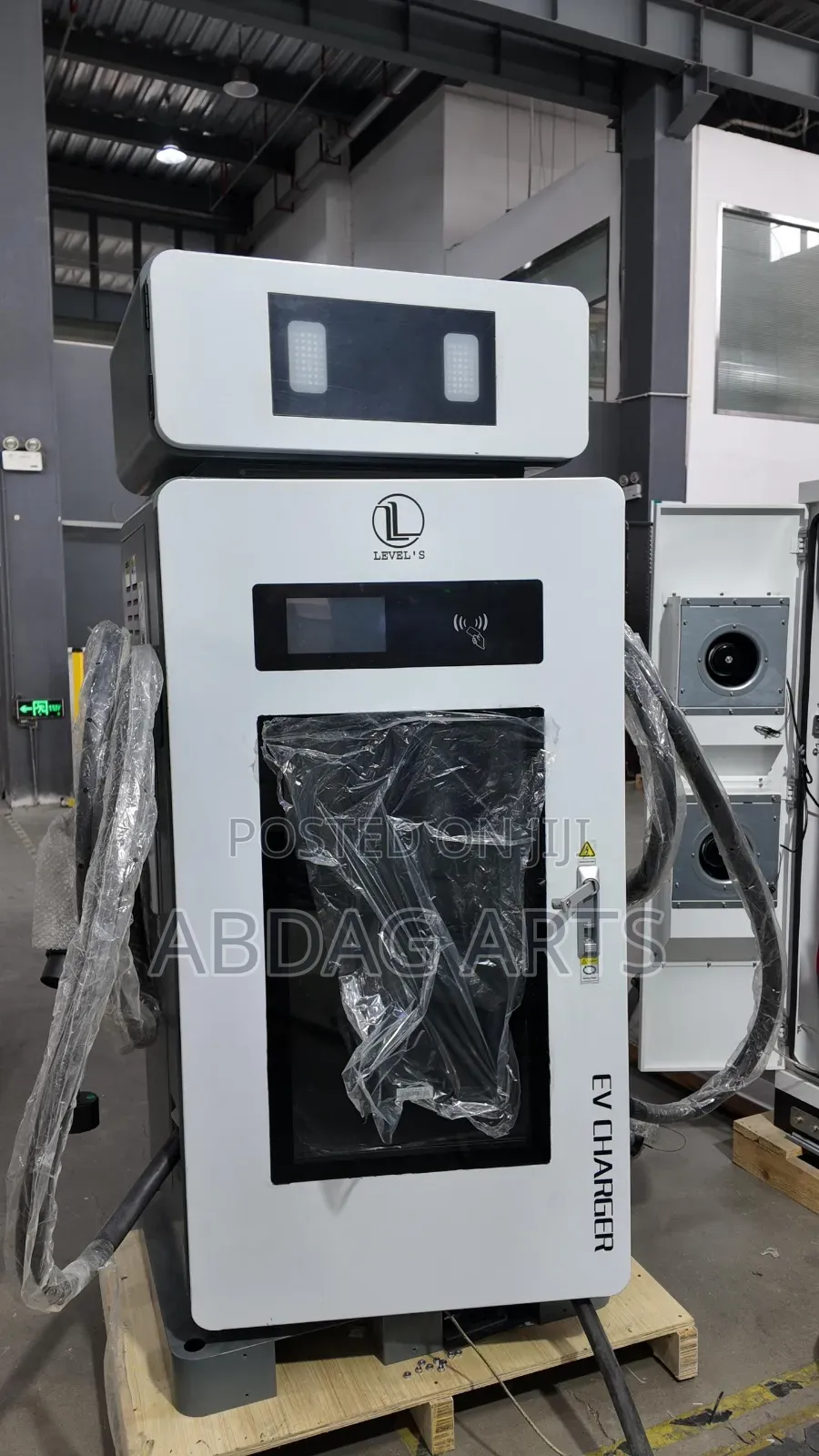 DC Fast Charger With Advertisements Screen
