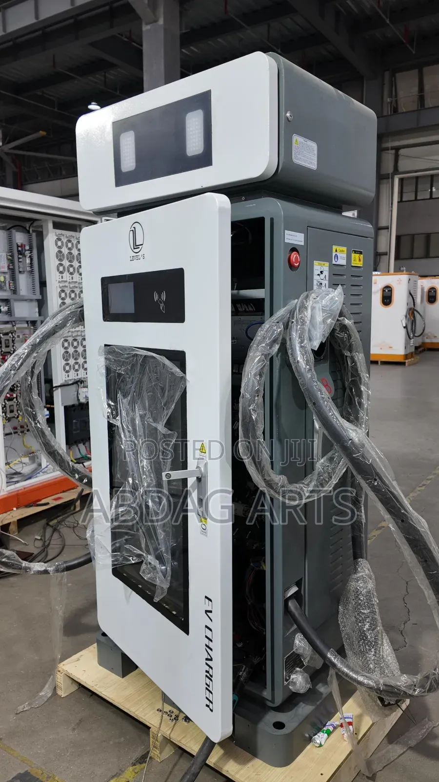 DC Fast Charger With Advertisements Screen