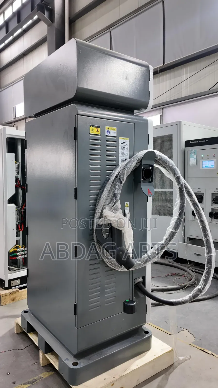 DC Fast Charger With Advertisements Screen