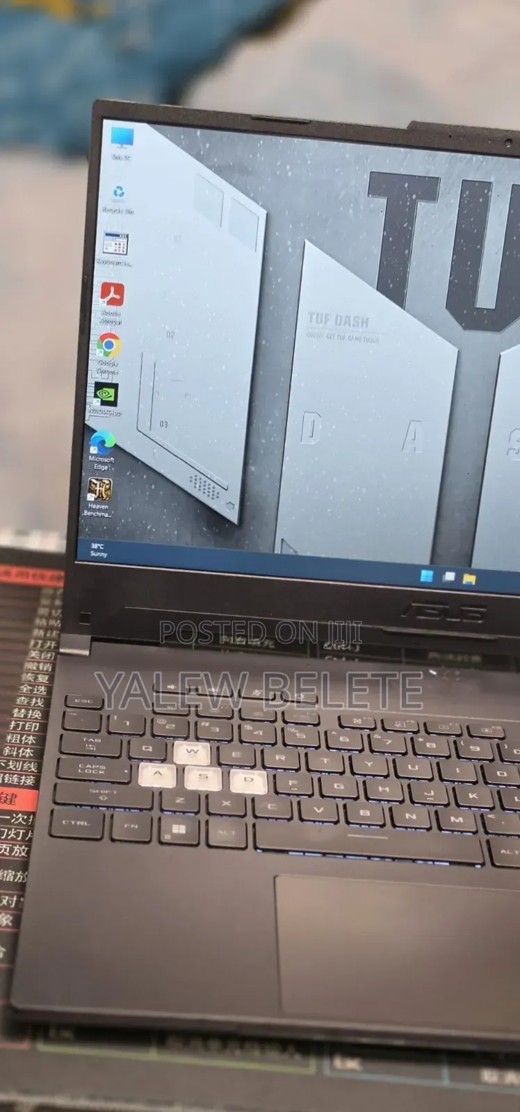 New Laptop Asus TUF Dash F15 16GB Intel Core i7 SSD 512GB