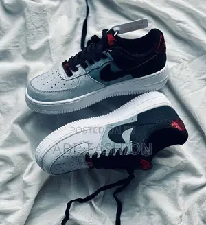 Nike Air Force 1 Black Grey — New Arrival — Sizes: 40, 41, 42, 43, 44