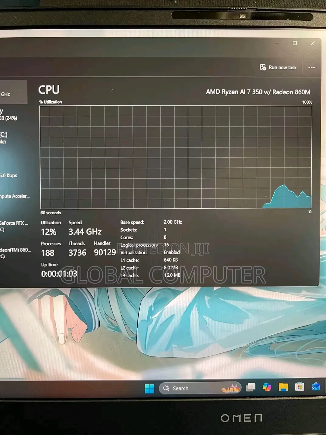 New Laptop HP Omen 16 16GB Intel Core i7 SSD 512GB