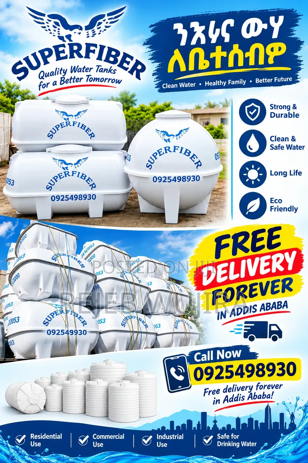 Super Fiber Glass Water Tanker
