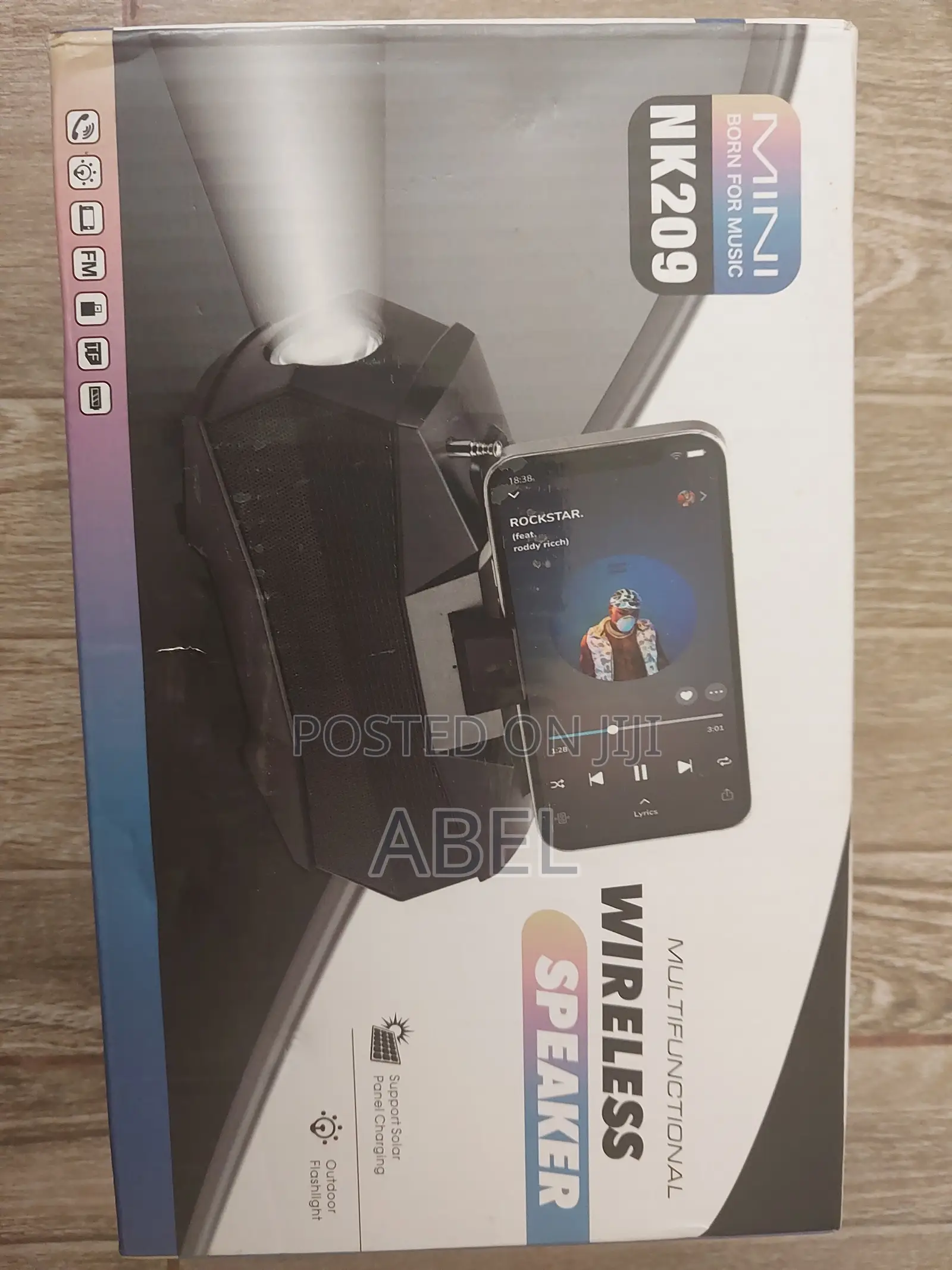MINI NK209 Wireless Bluetooth Speaker With Solar Charging & Flashlight