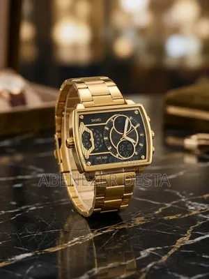SKMEI 2229 Is a Bold, Gold-Tone Dual-
Movement Sports and Business