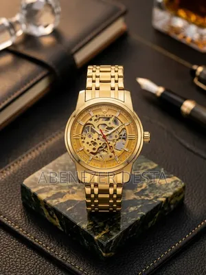 Premium Quality ROLEX Men's Watches Automatic Gold-Toned Skeletonwrist